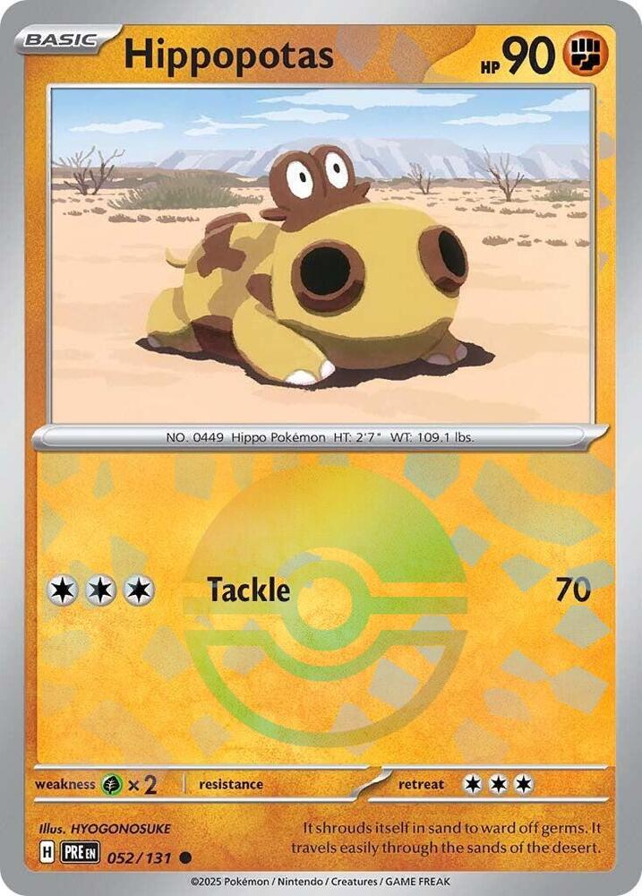 Hippopotas (052/131) (Poke Ball Pattern) [Scarlet & Violet: Prismatic Evolutions] | Devastation Store
