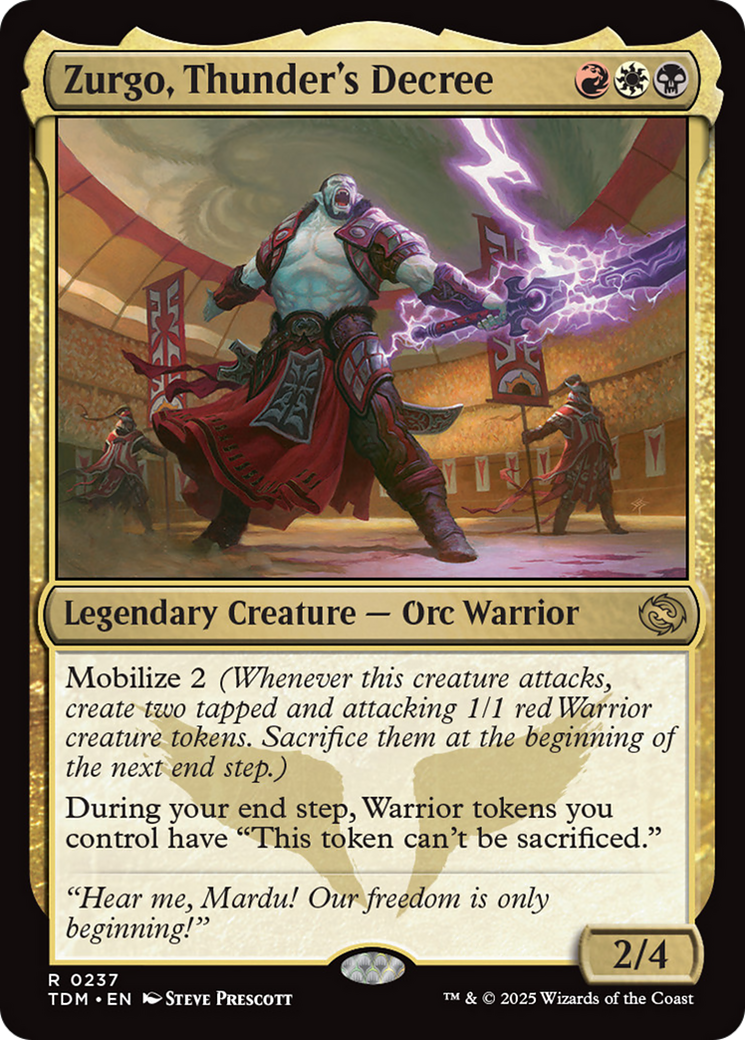 Zurgo, Thunder's Decree [Tarkir: Dragonstorm] | Devastation Store