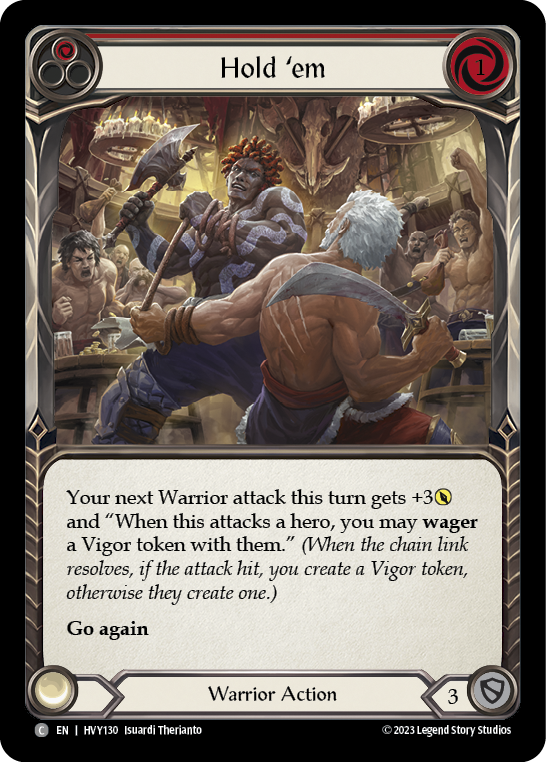 Hold 'em (Red) [HVY130] (Heavy Hitters)  Rainbow Foil | Devastation Store