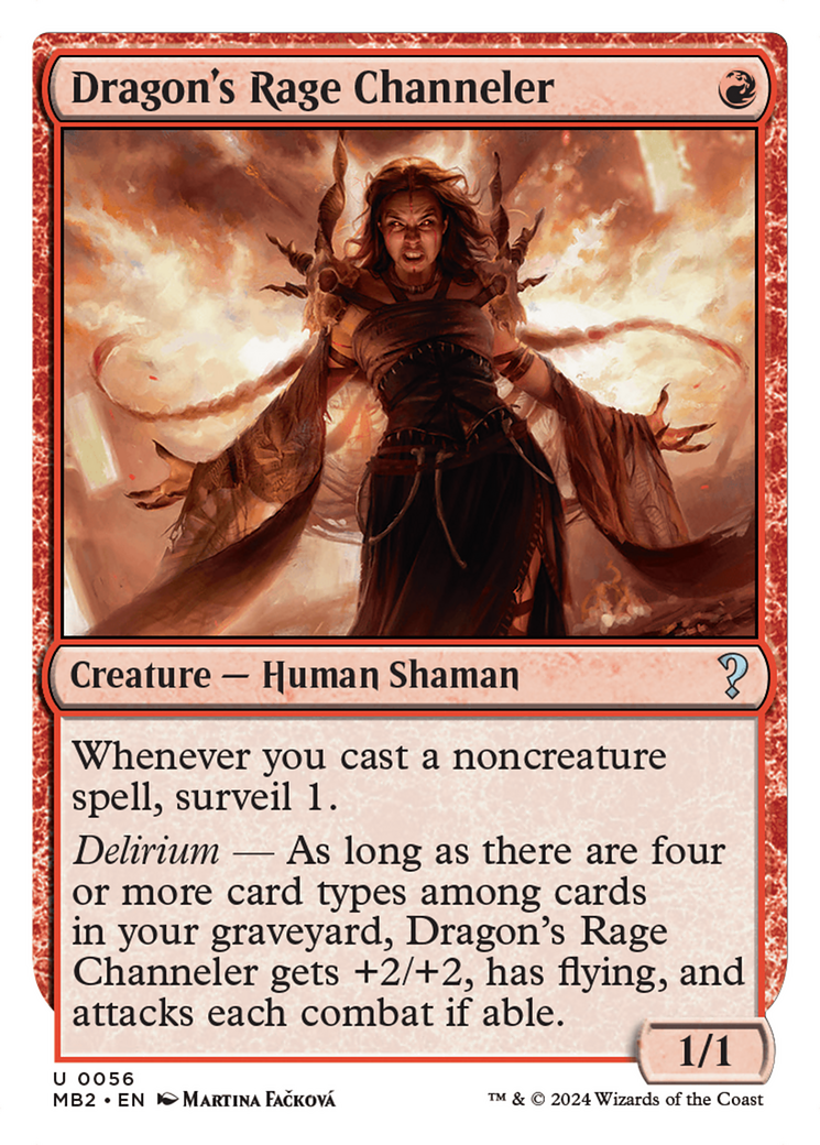 Dragon's Rage Channeler (White Border) [Mystery Booster 2] | Devastation Store