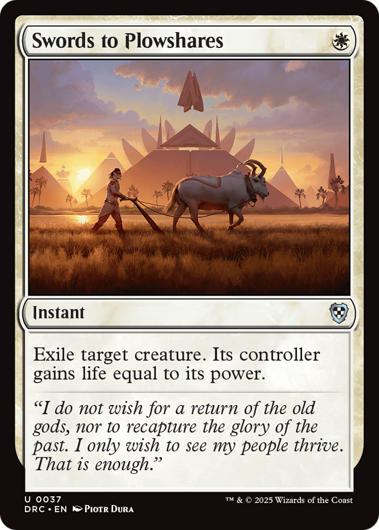Swords to Plowshares [Aetherdrift Commander] | Devastation Store