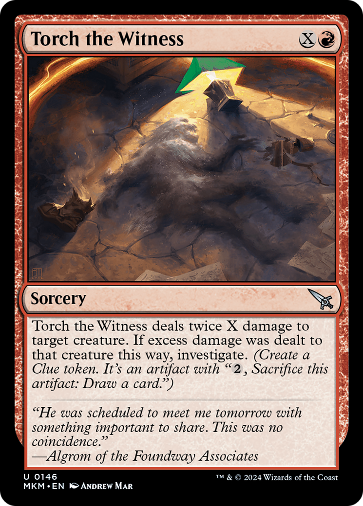 Torch the Witness (Green) [Murders at Karlov Manor] | Devastation Store