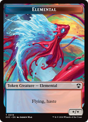 Elemental (0019) // Copy Double-Sided Token [Secrets of Strixhaven Commander Tokens] | Devastation Store