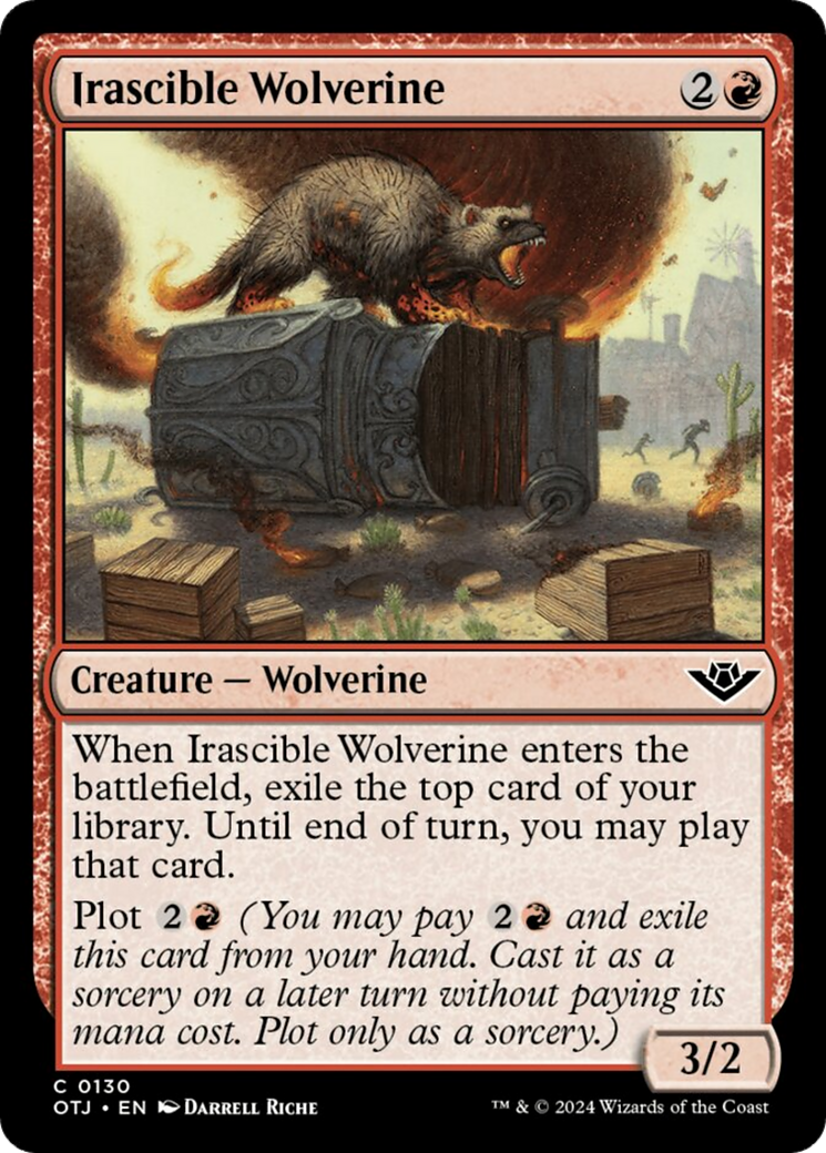 Irascible Wolverine [Outlaws of Thunder Junction] | Devastation Store