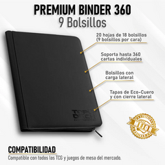 Carpeta Eco Cuero Con Cierre Topdeck 360 Cartas 9 Bolsillos | Devastation Store