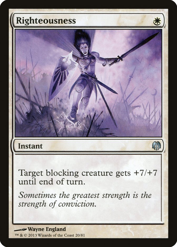Righteousness [Duel Decks: Heroes vs. Monsters] | Devastation Store