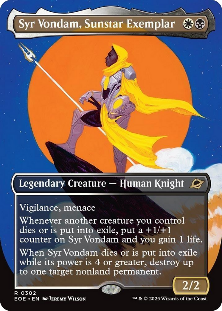 Syr Vondam, Sunstar Exemplar (Borderless) [Edge of Eternities] | Devastation Store