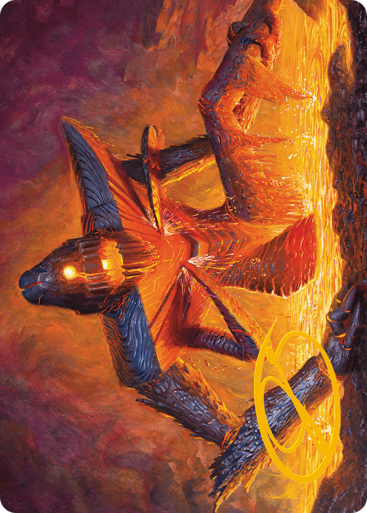 Molten Gatekeeper Art Card (Gold-Stamped Signature) [Modern Horizons 3 Art Series] | Devastation Store