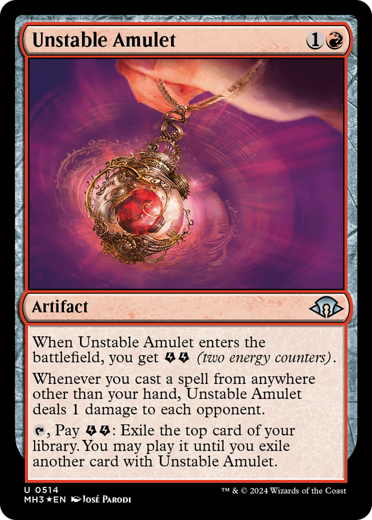 Unstable Amulet (Ripple Foil) [Modern Horizons 3] | Devastation Store