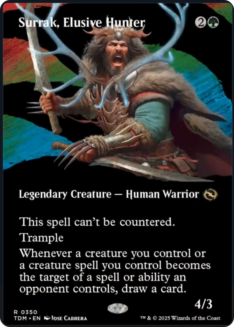 Surrak, Elusive Hunter (Borderless) [Tarkir: Dragonstorm] | Devastation Store