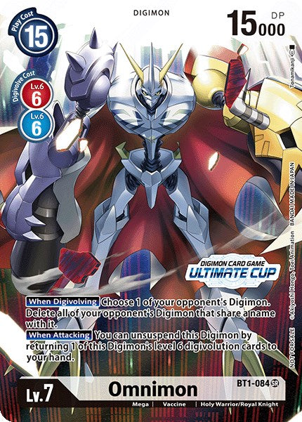 Omnimon [BT1-084] (April Ultimate Cup 2022) [Release Special Booster Promos] | Devastation Store