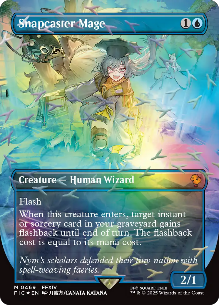 Snapcaster Mage (Borderless) (Chocobo Track Foil) [FINAL FANTASY Commander] | Devastation Store