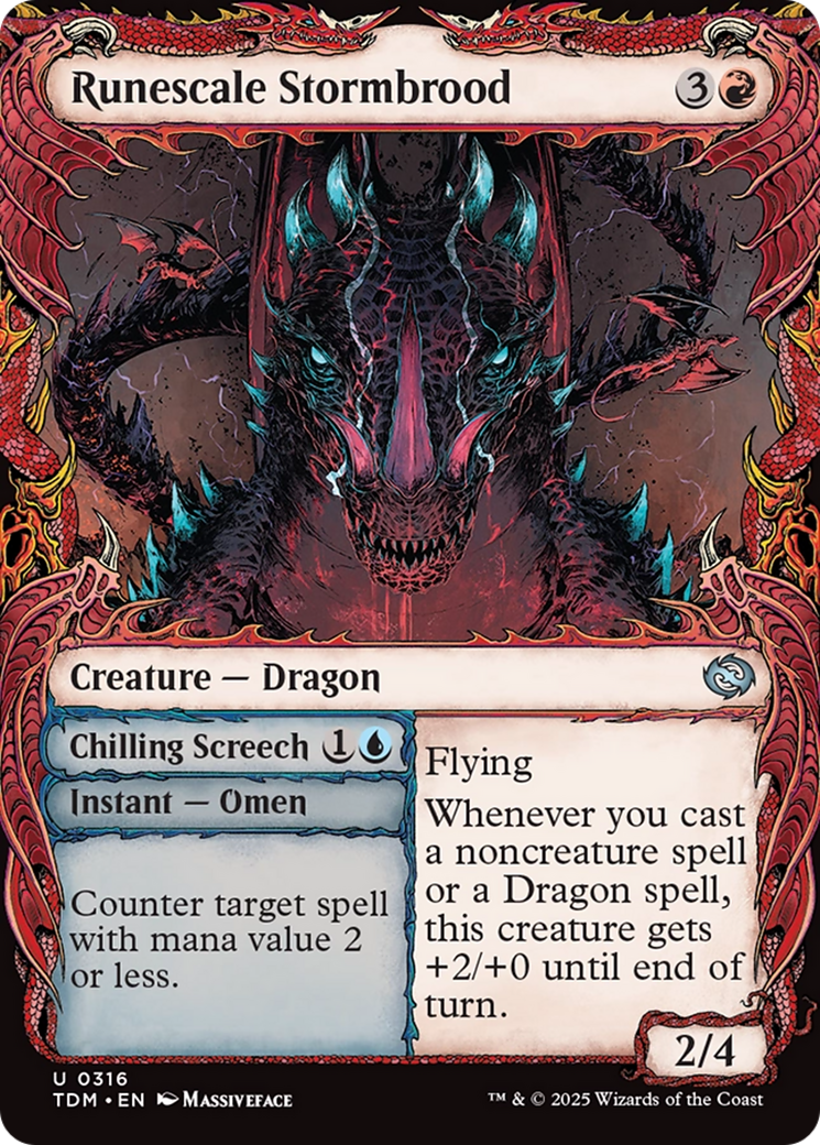 Runescale Stormbrood (Showcase) [Tarkir: Dragonstorm] | Devastation Store