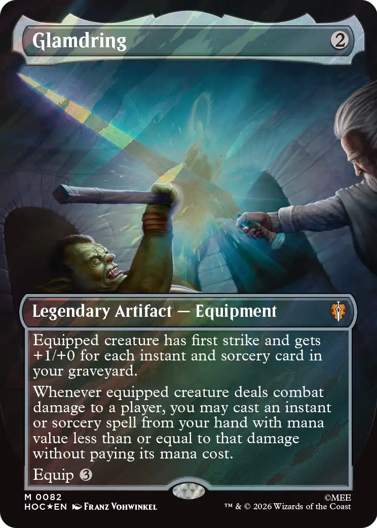 Glamdring (Borderless) (Surge Foil) [The Hobbit: Eternal-Legal] | Devastation Store