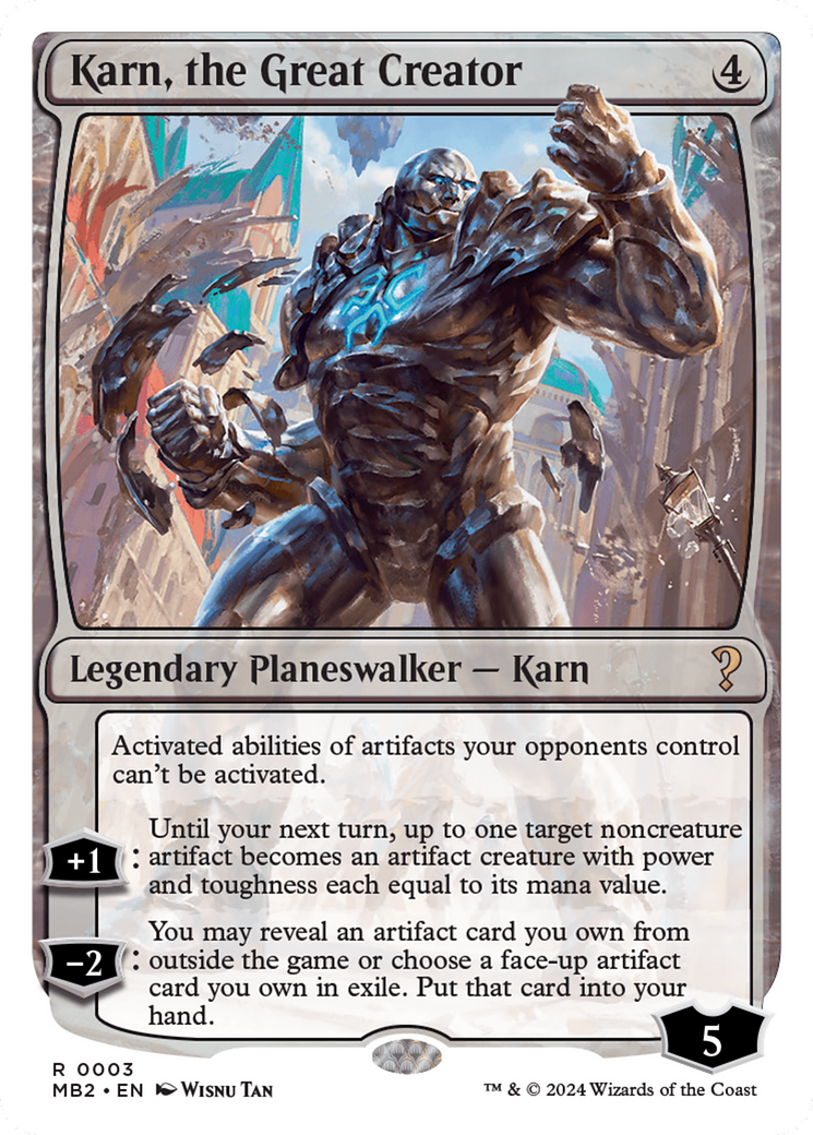 Karn, the Great Creator (White Border) [Mystery Booster 2] | Devastation Store