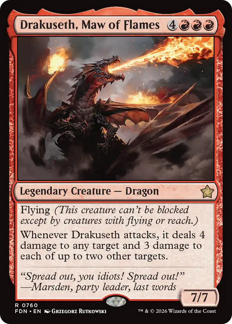 Drakuseth, Maw of Flames (0760) [Foundations] | Devastation Store