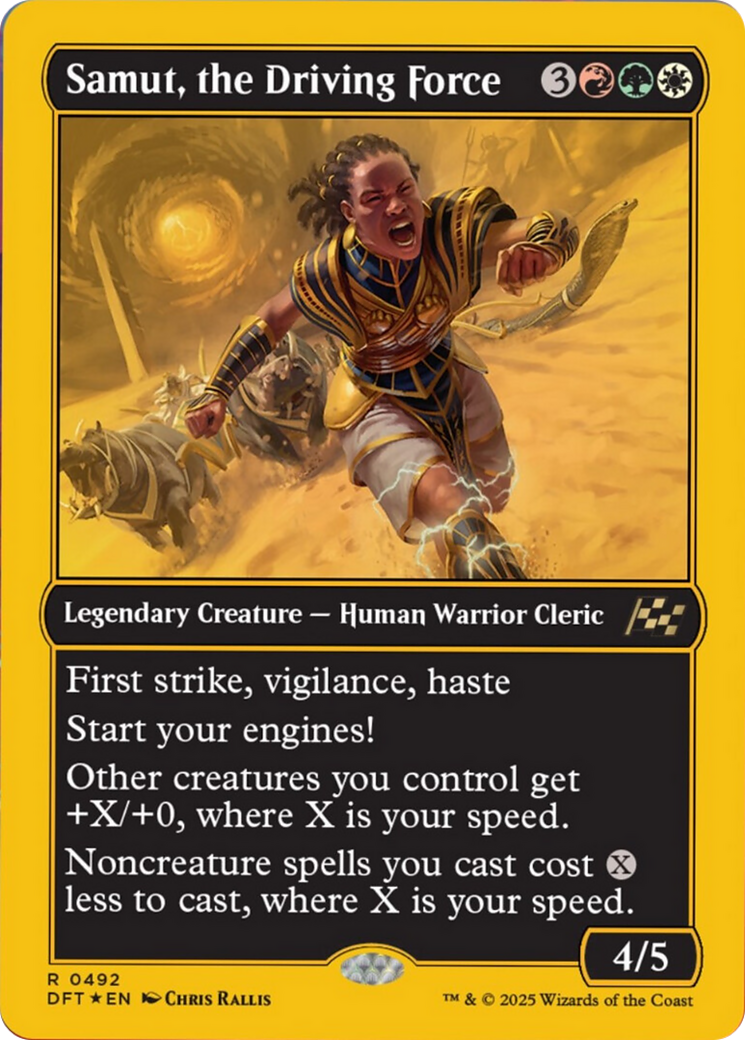 Samut, the Driving Force (First-Place Foil) [Aetherdrift] | Devastation Store
