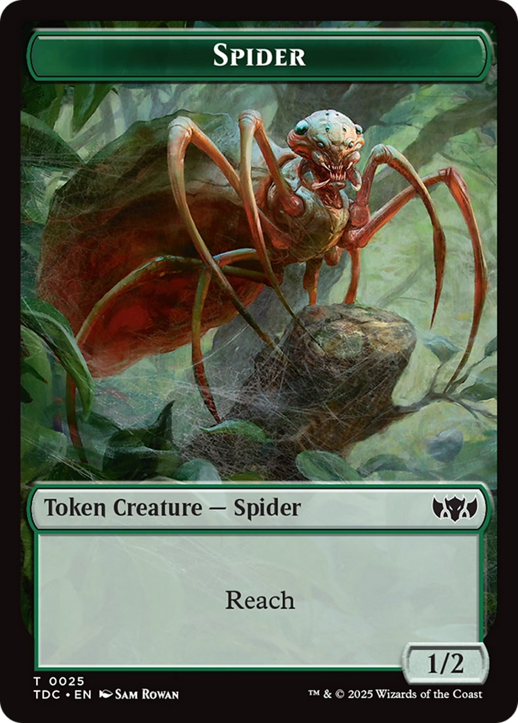 Spider // Bird Double-Sided Token [Tarkir: Dragonstorm Commander Tokens] | Devastation Store