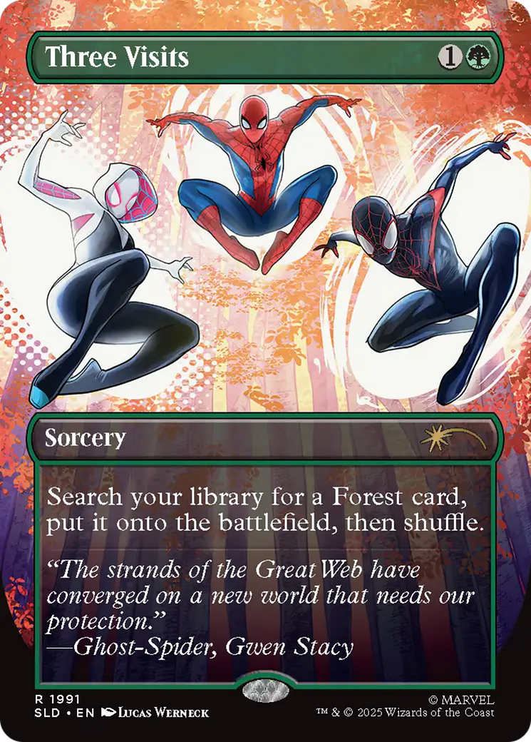 Three Visits (Rainbow Foil) [Secret Lair Drop Series] | Devastation Store