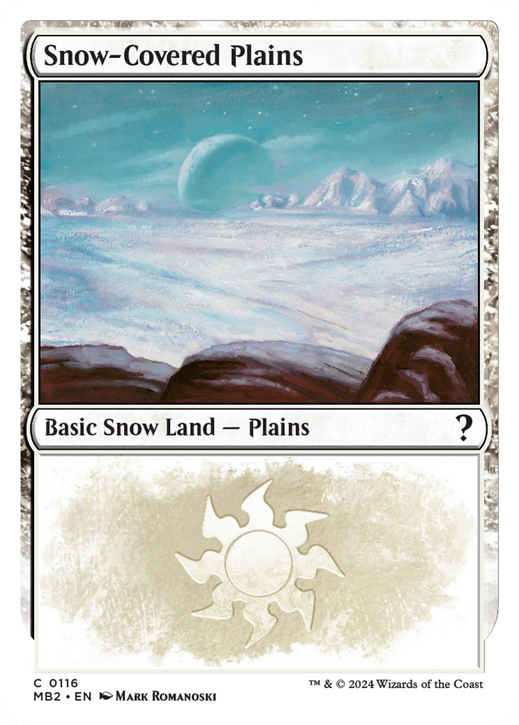 Snow-Covered Plains (White Border) [Mystery Booster 2] | Devastation Store