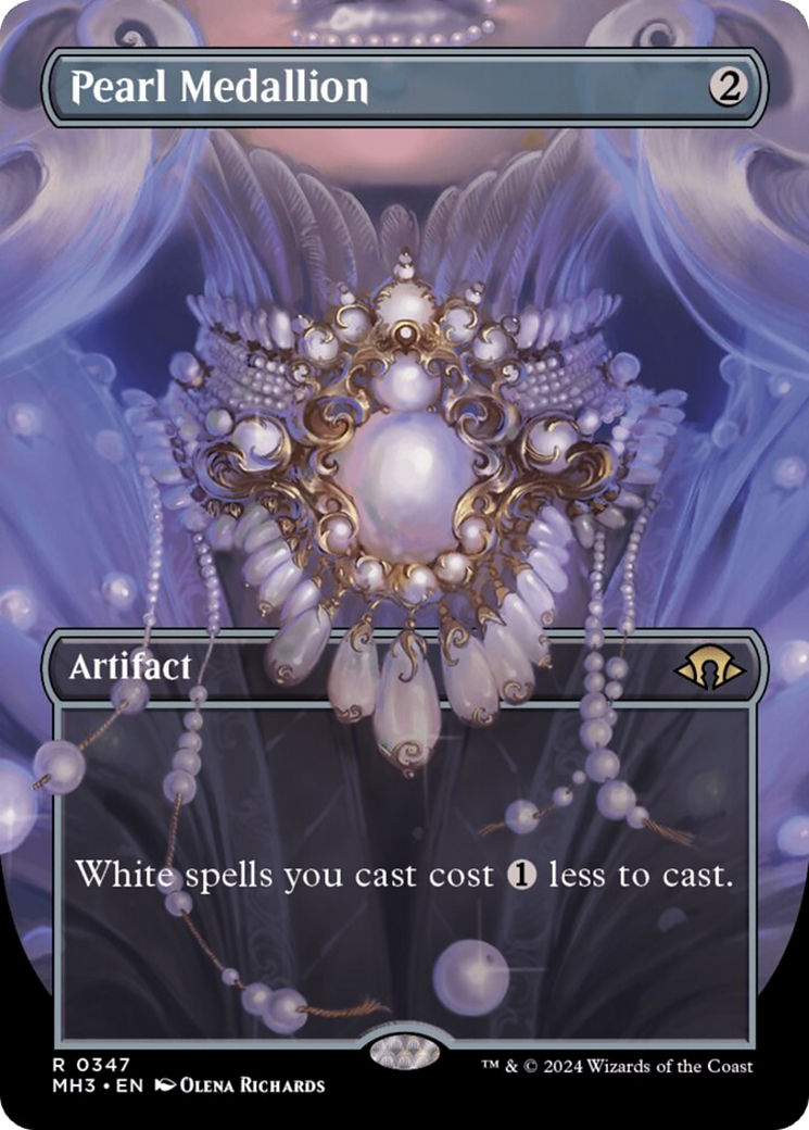 Pearl Medallion (Borderless) [Modern Horizons 3] | Devastation Store