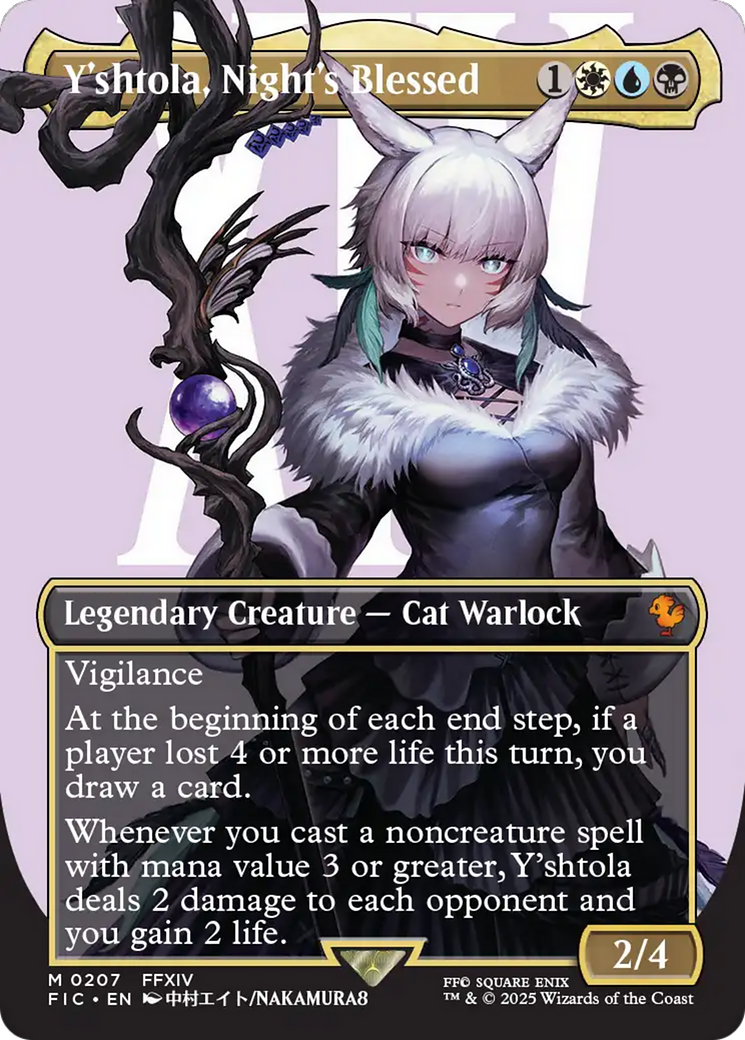 Y'shtola, Night's Blessed (Borderless) (Surge Foil) [FINAL FANTASY Commander] | Devastation Store