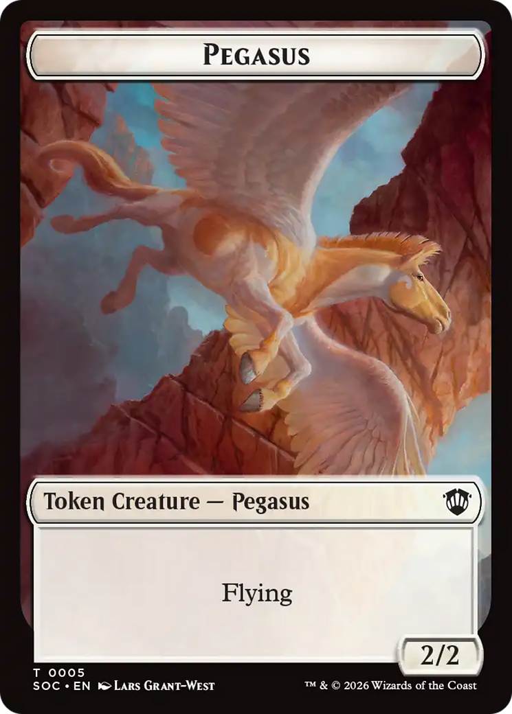 Contract // Pegasus Double-Sided Token [Secrets of Strixhaven Commander Tokens] | Devastation Store
