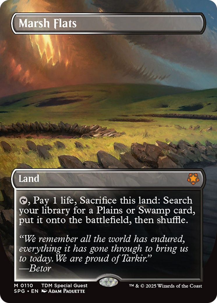 Marsh Flats (Borderless) [Tarkir: Dragonstorm Special Guests] | Devastation Store