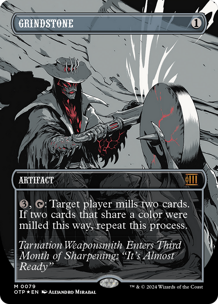 Grindstone (Textured Foil) [Outlaws of Thunder Junction: Breaking News] | Devastation Store