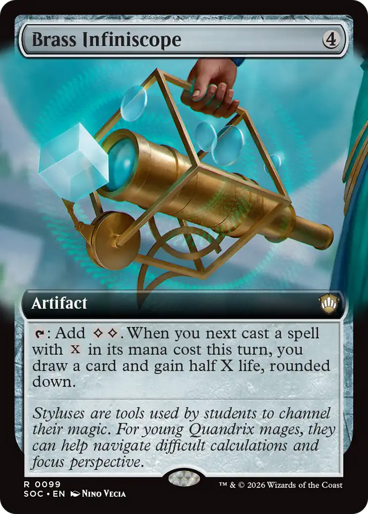 Brass Infiniscope (Extended Art) [Secrets of Strixhaven Commander] | Devastation Store