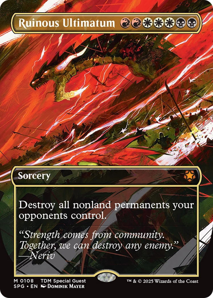 Ruinous Ultimatum (Borderless) [Tarkir: Dragonstorm Special Guests] | Devastation Store