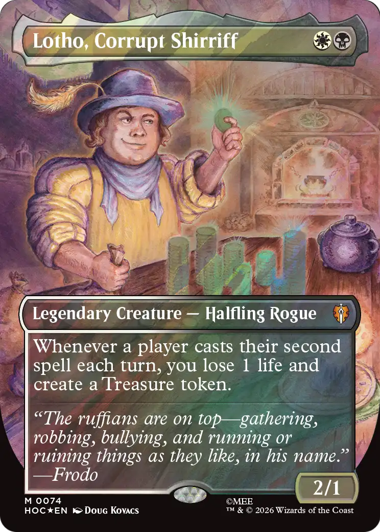 Lotho, Corrupt Shirriff (Borderless) (Surge Foil) [The Hobbit: Eternal-Legal] | Devastation Store