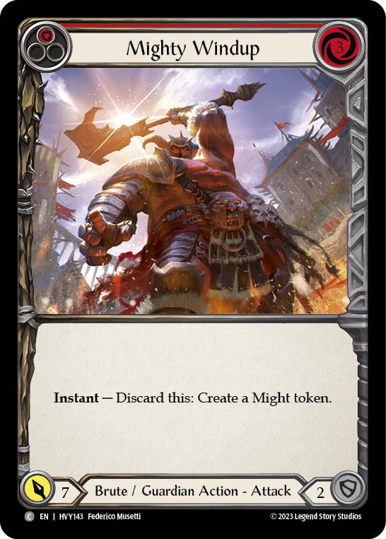 Mighty Windup (Red) [HVY143] (Heavy Hitters)  Rainbow Foil | Devastation Store