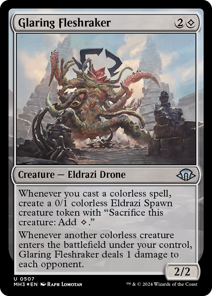 Glaring Fleshraker (Ripple Foil) [Modern Horizons 3] | Devastation Store