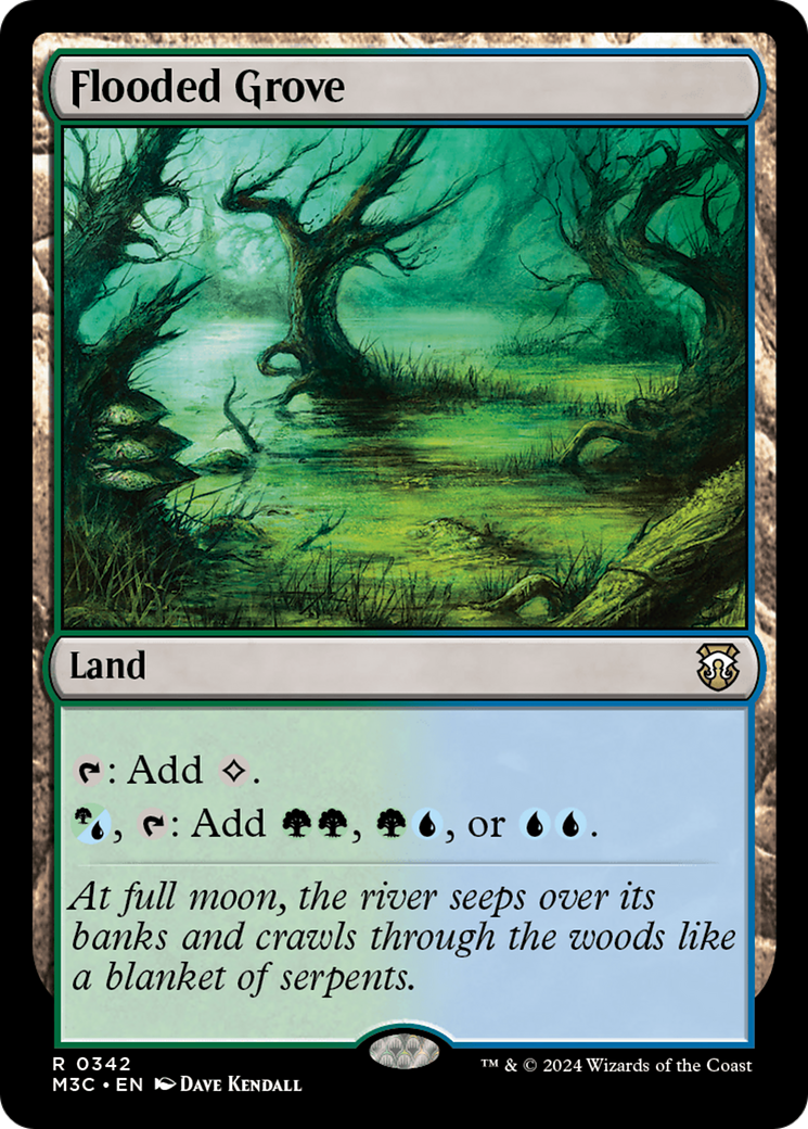Flooded Grove (Ripple Foil) [Modern Horizons 3 Commander] | Devastation Store
