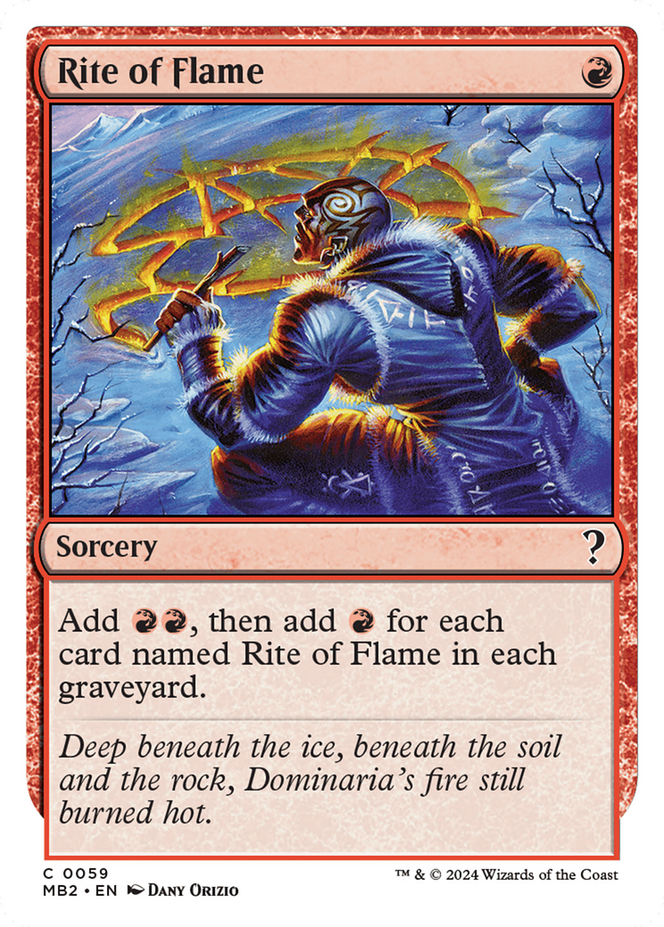 Rite of Flame (White Border) [Mystery Booster 2] | Devastation Store