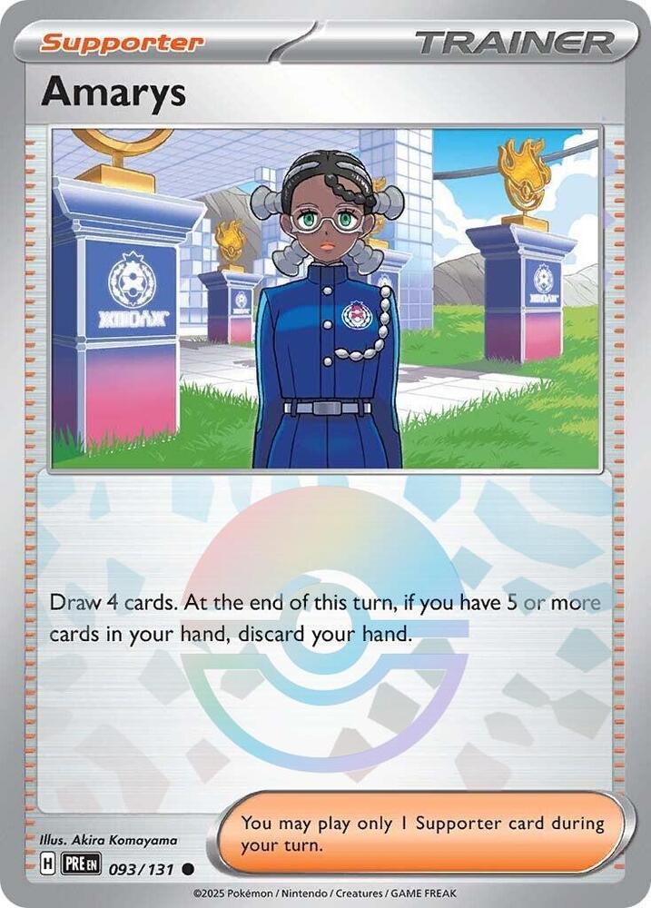 Amarys (093/131) (Poke Ball Pattern) [Scarlet & Violet: Prismatic Evolutions] | Devastation Store