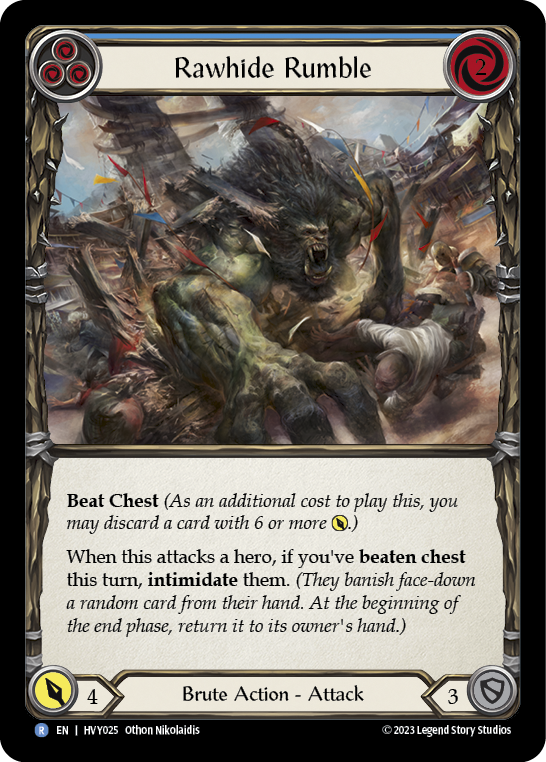 Rawhide Rumble (Blue) [HVY025] (Heavy Hitters)  Rainbow Foil | Devastation Store