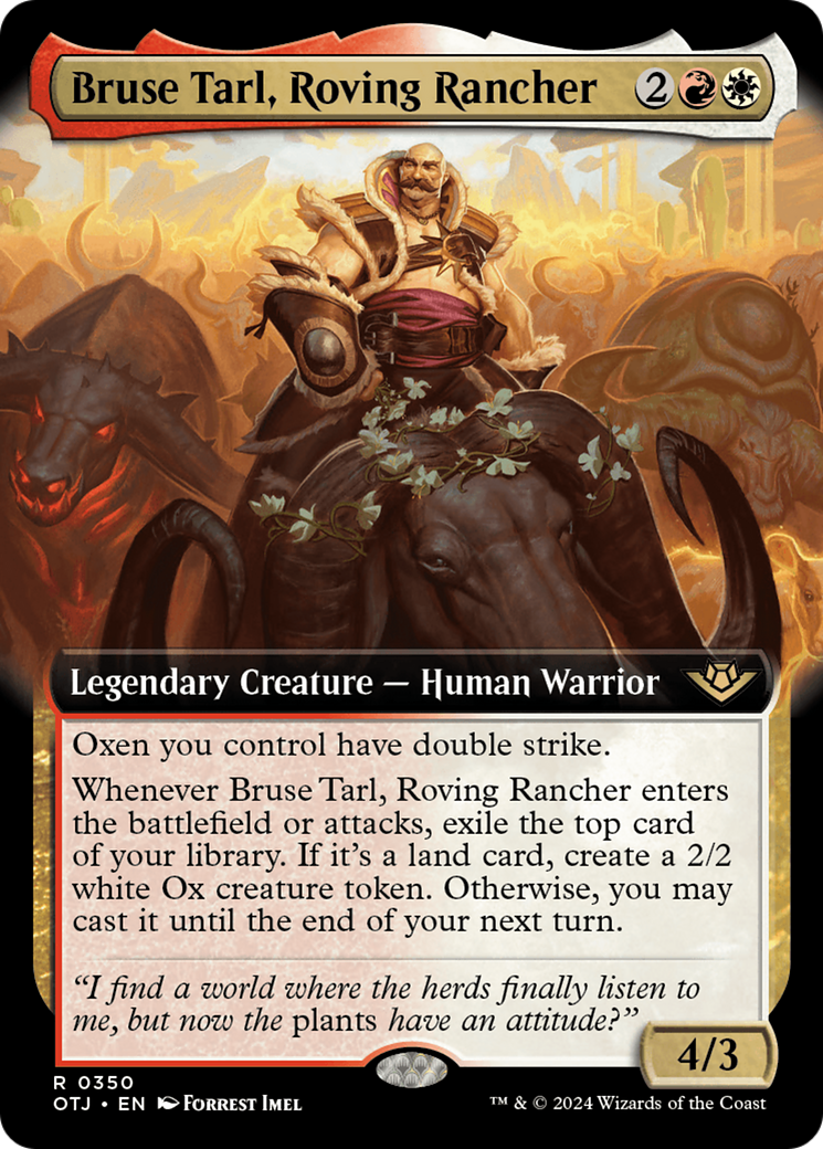 Bruse Tarl, Roving Rancher (Extended Art) [Outlaws of Thunder Junction] | Devastation Store