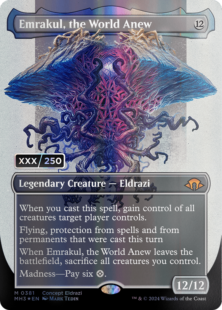 Emrakul, the World Anew (Borderless) (Serial Numbered) [Modern Horizons 3] | Devastation Store