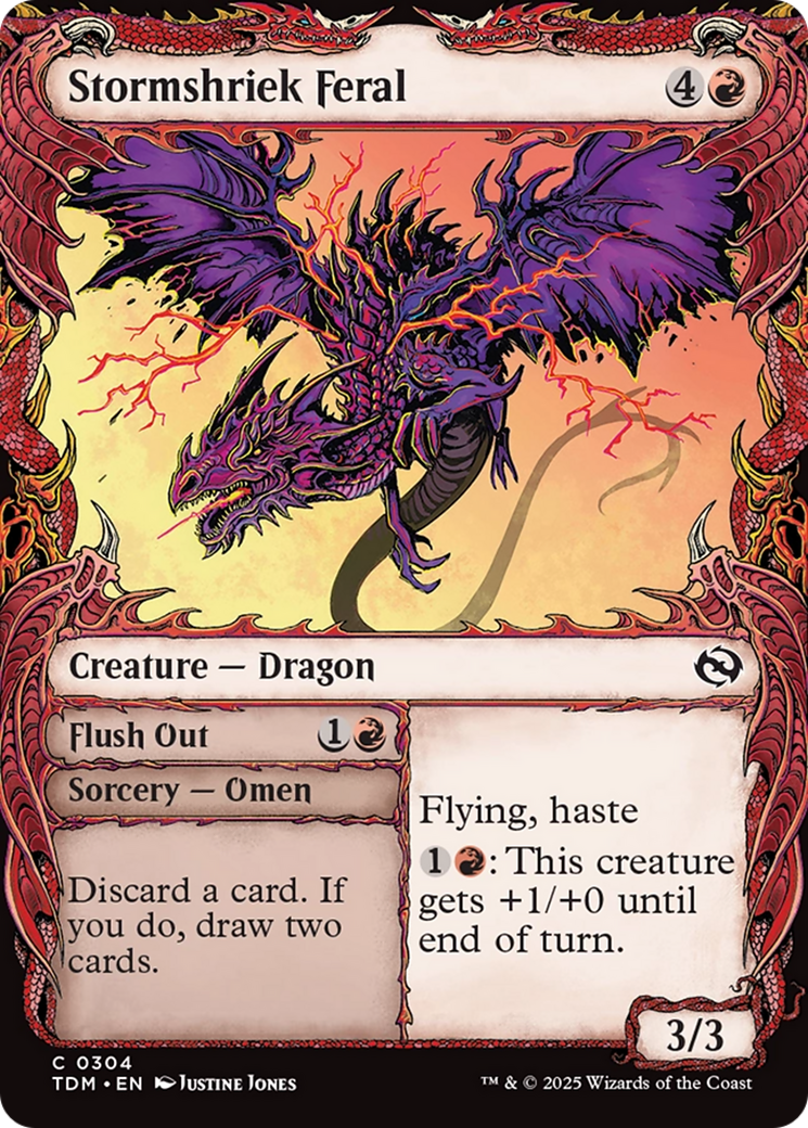 Stormshriek Feral (Showcase) [Tarkir: Dragonstorm] | Devastation Store