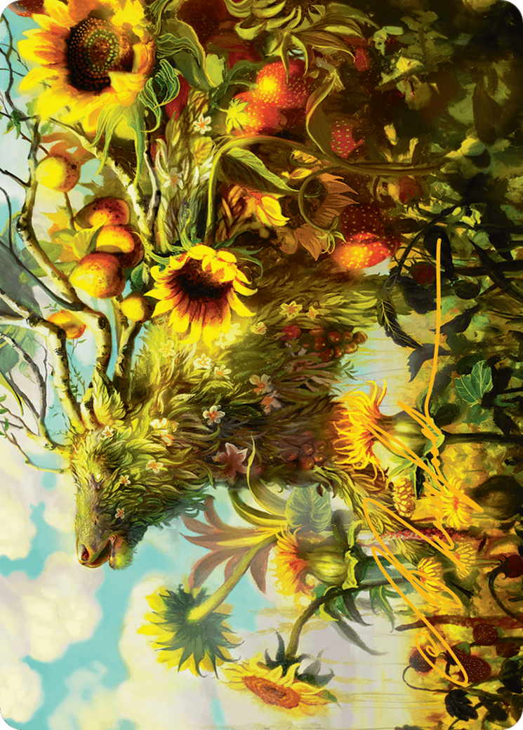 Beza, the Bounding Spring Art Card (Gold-Stamped Signature) [Bloomburrow Art Series] | Devastation Store