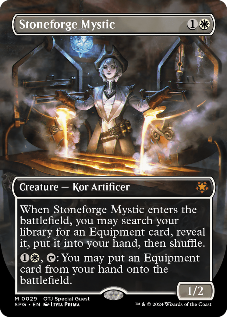 Stoneforge Mystic (Borderless) [Outlaws of Thunder Junction Special Guests] | Devastation Store