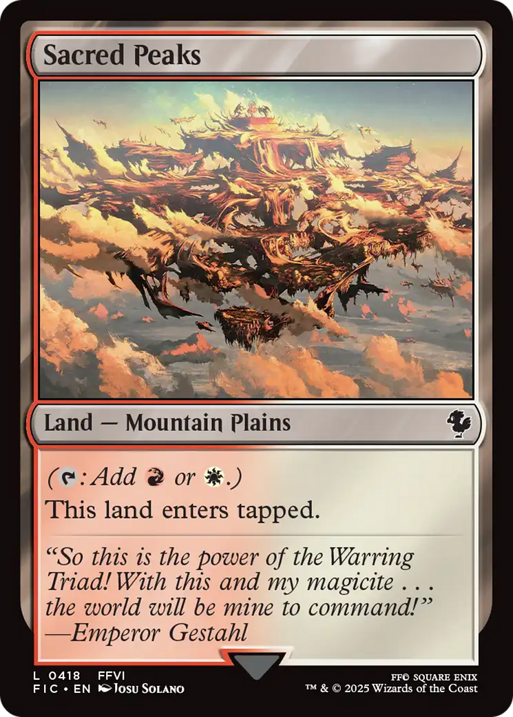 Sacred Peaks [FINAL FANTASY Commander] | Devastation Store
