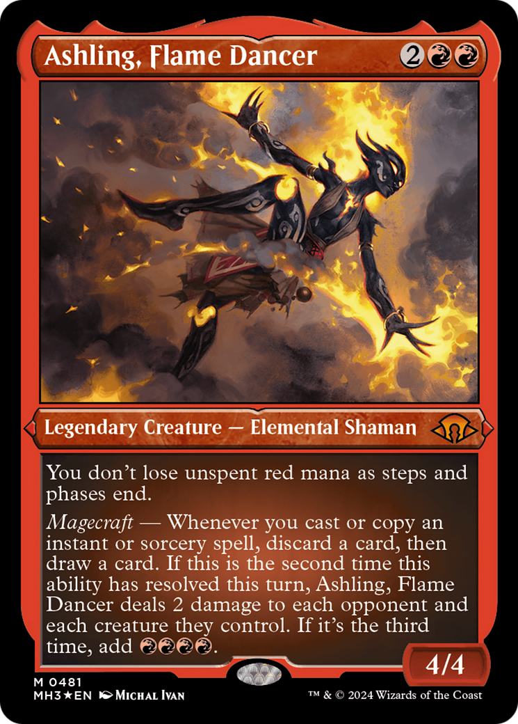 Ashling, Flame Dancer (Foil Etched) [Modern Horizons 3] | Devastation Store