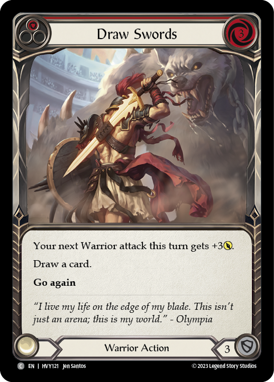 Draw Swords (Red) [HVY121] (Heavy Hitters)  Rainbow Foil | Devastation Store