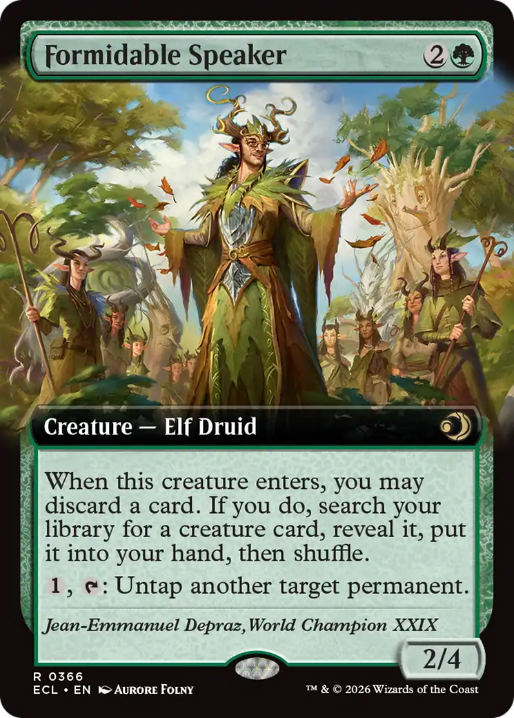 Formidable Speaker (Extended Art) [Lorwyn Eclipsed] | Devastation Store