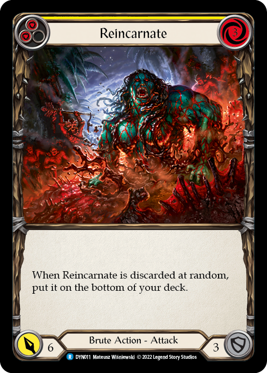 Reincarnate (Yellow) [DYN011] (Dynasty)  Rainbow Foil | Devastation Store