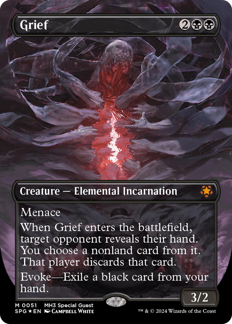Grief (Borderless) (Textured Foil) [Modern Horizons 3 Special Guests] | Devastation Store