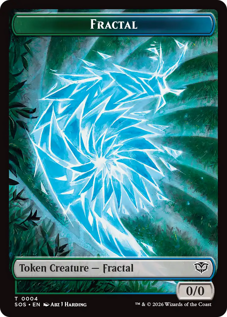 Fractal (0004) // Spirit (0010) Double-Sided Token [Secrets of Strixhaven Tokens] | Devastation Store